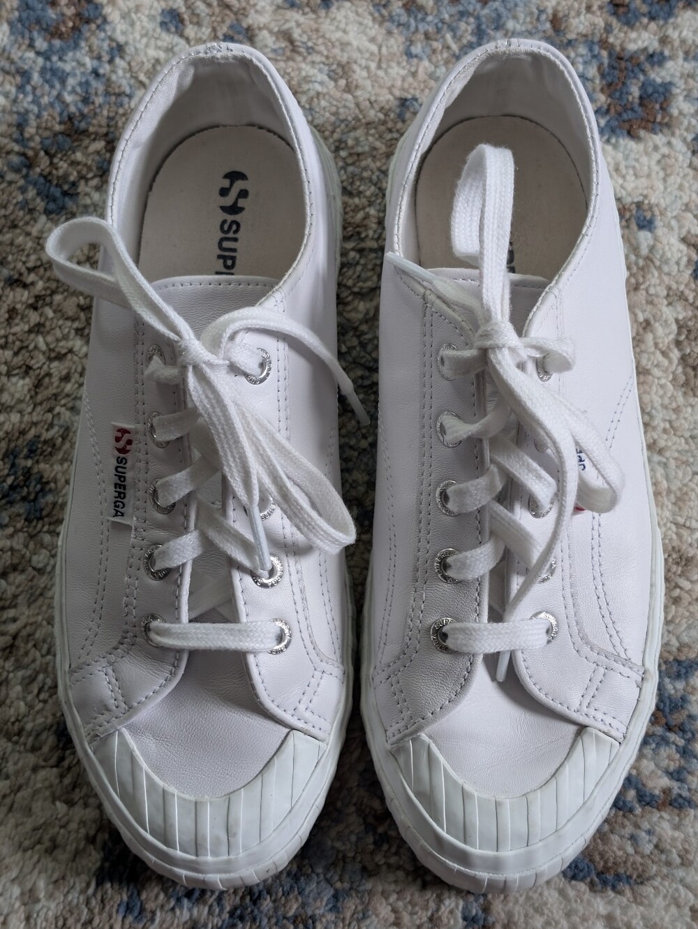 Superga Leather Sneaker White Women’s Size 6.5 US/37 EU